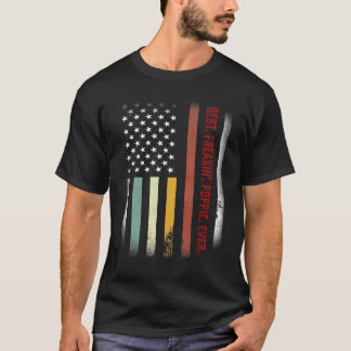 Mannen vaderdag Beste Freakin Poppie Oos ons Fla T-shirt