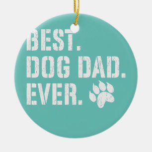 Mannen Vaderdag Beste hond Pap Oog Puppy Pet Keramisch Ornament