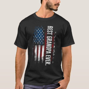 Mannen Vaderdag Beste Opa Ooit met US America T-shirt