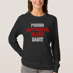 Mannen Vaderdag Black Pride Proud Supportive Bl T-shirt