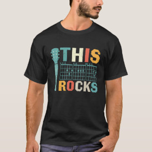 Mannen Vaderdag Deze vader Rocks Guitar Rock N Rol T-shirt