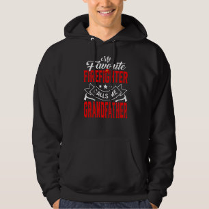Mannen Vaderdag Mijn favoriete brandweerman roept Hoodie