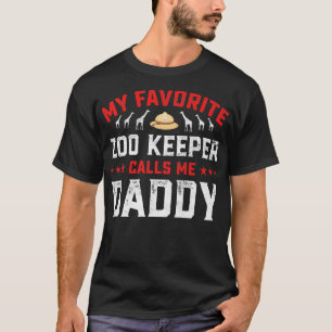 Mannen Vaderdag Mijn favoriete dierentuin belt me T-shirt