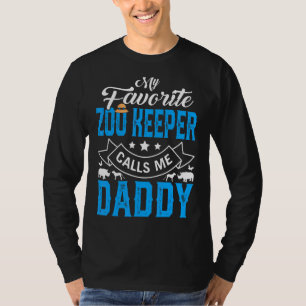Mannen Vaderdag Mijn favoriete dierentuin belt me T-shirt