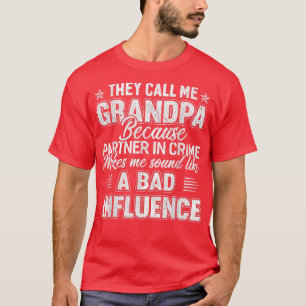 Mannen Vaderdag noemen me opa opa T-shirt