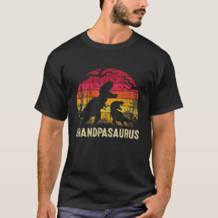 Mannen Vaderdag opa Saurus Rex Funny Dinosaur T-shirt
