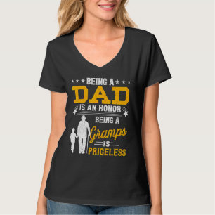 Mannen Vaderdag Pap zijn is een eervolle Gramps Be T-shirt