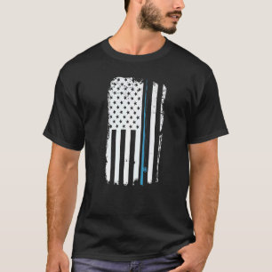 Mannen Vaderdag Usa Vlag Amerika Hengel T-shirt
