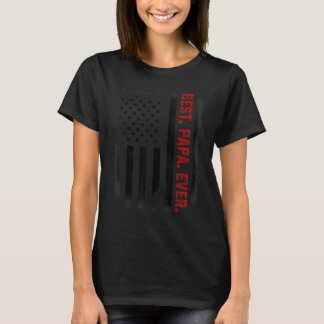 Mannen vaderdag voor Papa Best Papa Oosters Vlag T-shirt
