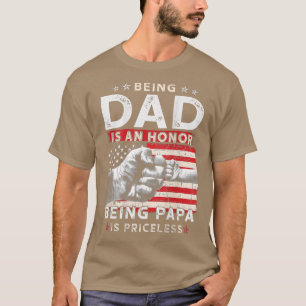 Mannen vaderdag voor vader Een eerbetoon Papa is P T-shirt