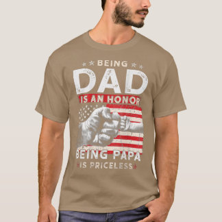Mannen vaderdag voor vader Een eerbetoon Papa is P T-shirt
