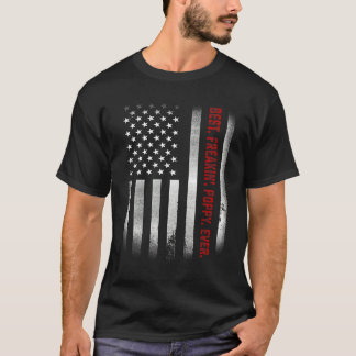 Mannen vaders dag Beste Freakin Poppy Ooit ons vla T-shirt