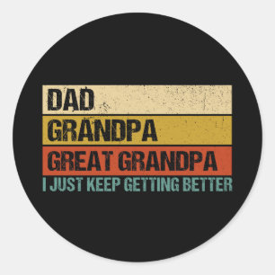 Mannen vaders dag cadeau van opa ronde sticker