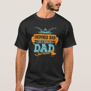 Mannen vaders zwemsport geschikt voor Vaderdag T-shirt