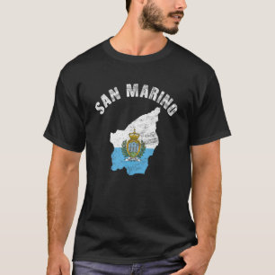 Mannen van de  vlag van San Marino Vrouwenpatriott T-shirt