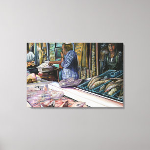 Mannen van de woestijngeschenken van het Zee Jeruz Canvas Afdruk