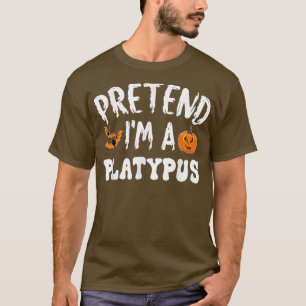 Mannen van een platypus Halloween Costume T-shirt