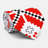 Mannen van het Bulgaarse Folk Art Pattern Pattern  Stropdas (Opgerold)