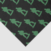 Mannen van het Groene Leger op het Zwarte Patroon Tissuepapier (Detail)