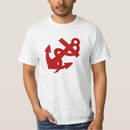 Mannen van het rode anker T-shirt van de Rope en A