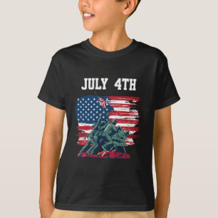 Mannen van juli Amerikaanse vlag Boys Independence T-shirt