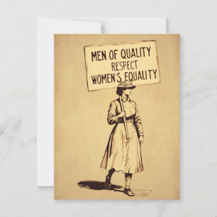 Mannen van kwaliteitsrespect voor vrouwen Gelijkhe Briefkaart