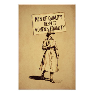 Mannen van kwaliteitsrespect voor vrouwen Gelijkhe Perfect Poster