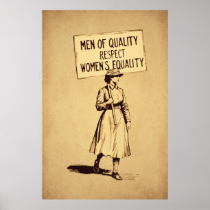 Mannen van kwaliteitsrespect voor vrouwen Gelijkhe Poster