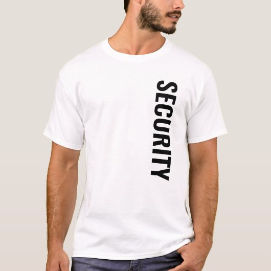 Mannen veiligheidsfunctionaris T-shirt (Voorkant)