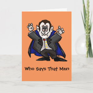 Mannen veranderen grappige Halloween Kaart