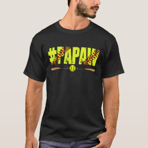 Mannen Verdrietige Softbal Papaw Softbal Vaders D T-shirt