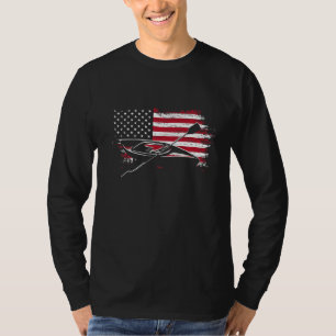 Mannen Verenigde Staten Roeivlag Amerikaanse vlag T-shirt