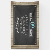 Mannen verjaardagsbanner Man Myth Legend Rustiek H Spandoek (Verticaal)