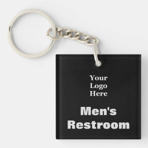 Mannen Verkocht Restroom Black Business Uw Logo hi Sleutelhanger