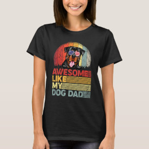 Mannen verontruste rottweiler Geweldige zoals mijn T-shirt