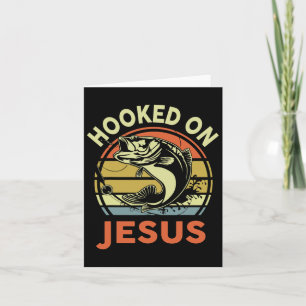 Mannen verslaafd aan jezus Christelijk Vis-shirt G Kaart
