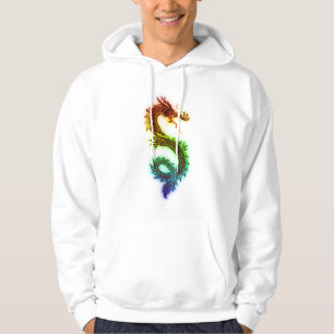 Mannen Verzameld overhemd regenboogdraak Hoodie