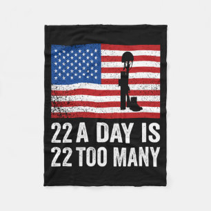 Mannen Veteraan 22 Dagen Zelfmoordbewustzijn Ptsd Fleece Deken