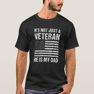 Mannen veteraan Hij is mijn vader Amerikaanse vlag T-shirt