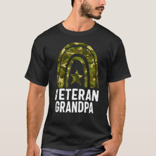 Mannen veteraan opa Veterans Dag Cool Camo Patter T-shirt