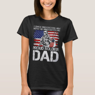 Mannen veteraan trots soldaat vader militair t-shirt