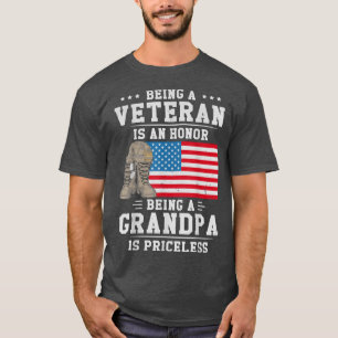 Mannen Veteraan zijn is een eer om een opa te zijn T-shirt