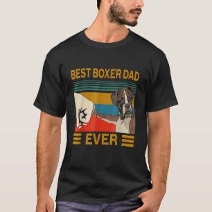 Mannen Vintage Beste Hondenbokser Papa Ooit Bump F T-shirt
