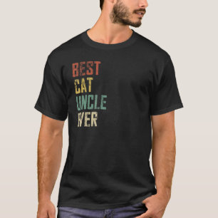 Mannen Vintage Beste Kat Oom Ooit Vaderdag T-shirt