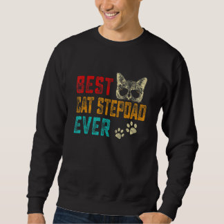 Mannen Vintage Beste Kat Stiefvader Ooit Familie H Trui
