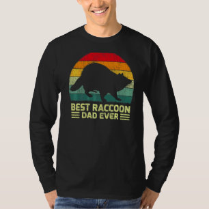 Mannen Vintage beste wasbeer vader ooit Vaderdag T-shirt