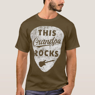 Mannen Vintage Deze opa blaast gitaar Pick2 Sided T-shirt
