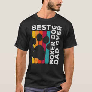 Mannen Vintage Dierlijke Canine Pet Dog Beste Boxe T-shirt