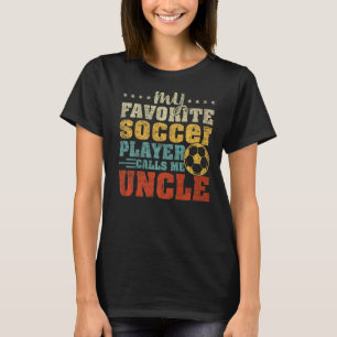 Mannen Vintage Mijn favoriete voetbalspeler Oom Fa T-shirt