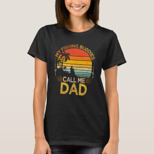 Mannen Vintage Mijn Visvrienden Noemen Pa Vissen F T-shirt